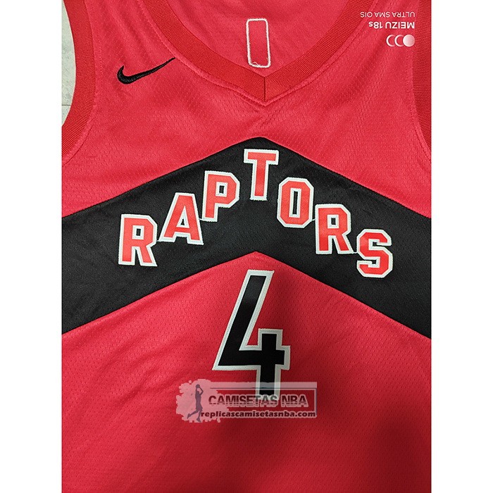 Camiseta Toronto Raptors Scottie Barnes NO 4 Icon 2020-21 Rojo
